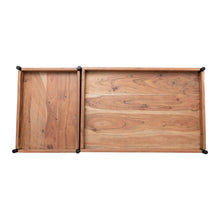 Load image into Gallery viewer, Mango Wood and Metal Console Table with 5 Removable Shelves
