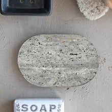 Load image into Gallery viewer, Oval Travertine Soap Dish
