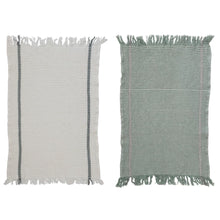 Load image into Gallery viewer, Cotton Waffle Weave Tea Towels w/ Fringe (2 Colors)
