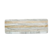 Load image into Gallery viewer, Marble &amp; Mango Wood Cheese Board w/ Stripes
