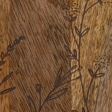 Load image into Gallery viewer, Mango Wood Cheese Board w/Etched Botanicals
