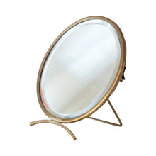 Load image into Gallery viewer, Folding Brass Mirror with Antique Finish
