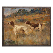 Load image into Gallery viewer, Vintage GSP Dogs Framed Painting 10x8
