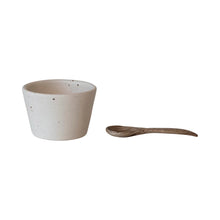 Load image into Gallery viewer, Stoneware Bowl w/ Mango Wood Spoon
