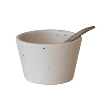 Load image into Gallery viewer, Stoneware Bowl w/ Mango Wood Spoon
