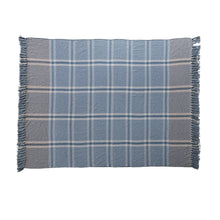Load image into Gallery viewer, Woven Recycled Cotton Blend Throw w/ Fringe
