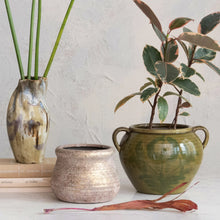 Load image into Gallery viewer, Hand-Painted Terra-cotta Urn w/ Handles
