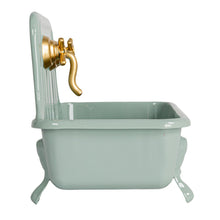 Load image into Gallery viewer, Metal Sink Soap Dish w/ Faucet, Grey &amp; Gold Finish
