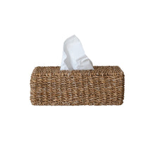 Load image into Gallery viewer, Hand-Woven Seagrass Tissue Box Cover
