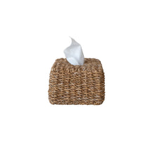 Load image into Gallery viewer, Hand-Woven Seagrass Tissue Box Cover
