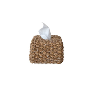 Hand-Woven Seagrass Tissue Box Cover