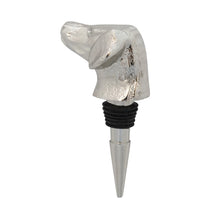 Load image into Gallery viewer, Cast Aluminum Dog Head Bottle Stopper
