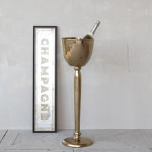Load image into Gallery viewer, Cast Aluminum Bottle Cooler w Gold Finish
