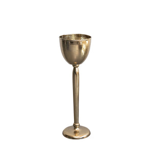 Cast Aluminum Bottle Cooler w Gold Finish