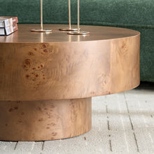Load image into Gallery viewer, 31.49" Burl Wood Veneer Round Coffee Table [Online Only]

