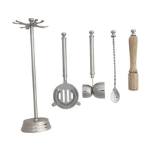 Load image into Gallery viewer, Stainless Steel &amp; Mango Wood Bar Tool Set
