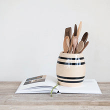 Load image into Gallery viewer, Stoneware Vintage Reproduction Crock with Stripes
