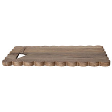 Load image into Gallery viewer, Mango Wood Scalloped Cheese Board w/ Stainless Steel Cheese Knife
