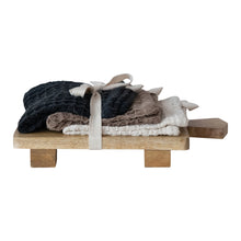 Load image into Gallery viewer, Wood Serving Board with 3 Waffle Weave Dish Cloths Set

