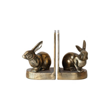 Load image into Gallery viewer, Cast Aluminum Rabbit Bookends (Set of 2)
