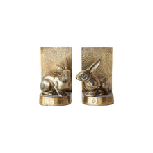Load image into Gallery viewer, Cast Aluminum Rabbit Bookends (Set of 2)
