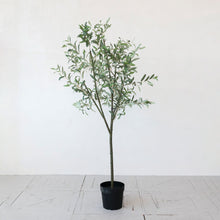Load image into Gallery viewer, Faux Olive Tree in Plastic Pot
