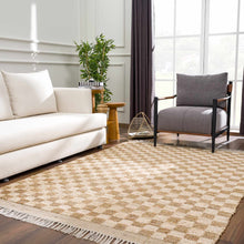 Load image into Gallery viewer, Ionut Checkered Jute Area Rug [Online Only]
