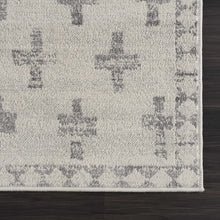 Load image into Gallery viewer, Tigris Swiss Cross Ivory &amp; Gray Area Rug [Online Only]
