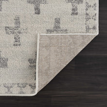 Load image into Gallery viewer, Tigris Swiss Cross Ivory &amp; Gray Area Rug [Online Only]
