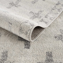 Load image into Gallery viewer, Tigris Swiss Cross Ivory &amp; Gray Area Rug [Online Only]
