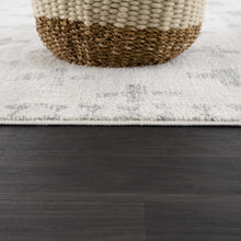 Load image into Gallery viewer, Tigris Swiss Cross Ivory &amp; Gray Area Rug [Online Only]
