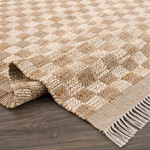 Load image into Gallery viewer, Ionut Checkered Jute Area Rug [Online Only]
