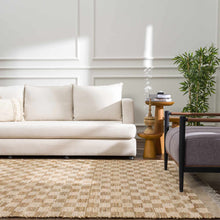 Load image into Gallery viewer, Ionut Checkered Jute Area Rug [Online Only]
