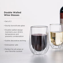 Load image into Gallery viewer, Double-Walled Stemless Wine Glasses Set of 2 (Online Only)
