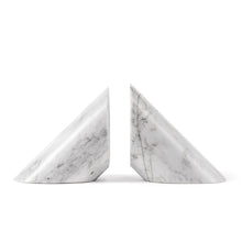 Load image into Gallery viewer, Cylindrical Polished White Marble Bookends
