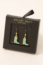 Load image into Gallery viewer, Secret Box Western Cowboy Boot Earrings
