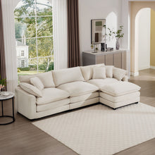 Load image into Gallery viewer, Modern Oversized Modular Cushion Sofa With Ottoman [Online Only]
