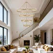 Load image into Gallery viewer, 3-Tier Wagon Wheel Chandelier [Online Only]
