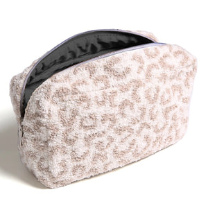 Leopard Print Soft Travel Pouch