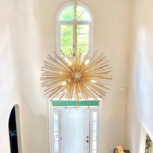 Load image into Gallery viewer, Mid-Century Modern 12-Light Starburst Chandelier 29"  [Online Only]
