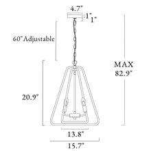 Load image into Gallery viewer, Eskiltu 4-Light Brass Chandelier
