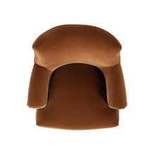 Load image into Gallery viewer, Eloise 30' Pleated Sock Arm Accent Armchair, Burnt Orange Performance Velvet [Online Only]
