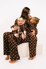 Load image into Gallery viewer, Espresso Polkadot Women's Bamboo Pajama Set
