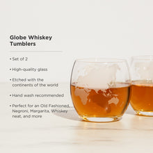 Load image into Gallery viewer, Globe Whiskey Tumblers Set of 2 (Online Only)
