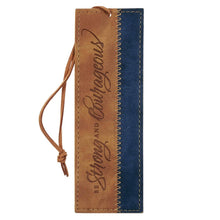 Load image into Gallery viewer, Bookmark Faux Leather Be Strong &amp; Courageous Josh. 1:9
