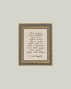 To Be Kind 8 x 10 Framed Antique Print