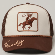 Load image into Gallery viewer, Cowboy Image Howdy Embroidery Mesh Back Cap
