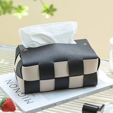 Load image into Gallery viewer, Checkered Tissue Box Cover (3 Colors)
