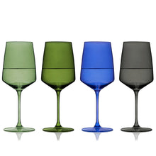 Load image into Gallery viewer, Reserve Nouveau Crystal Wine Glasses in Seaside Set of 4 (Online Only)
