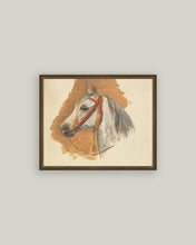 Load image into Gallery viewer, A Horse's Head with Red Bridle 7x5
